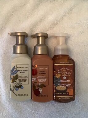 Bath & Body Works bundle of 3 fall scent foaming hand soap